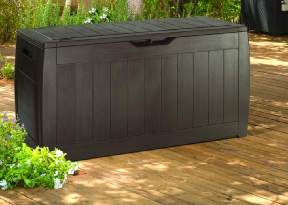 Skrzynia ogrodowa KETER Hollywood odporność na skrajne warunki atmosferyczne kolor się nie odbarwia wysoka wytrzymałość stelażu