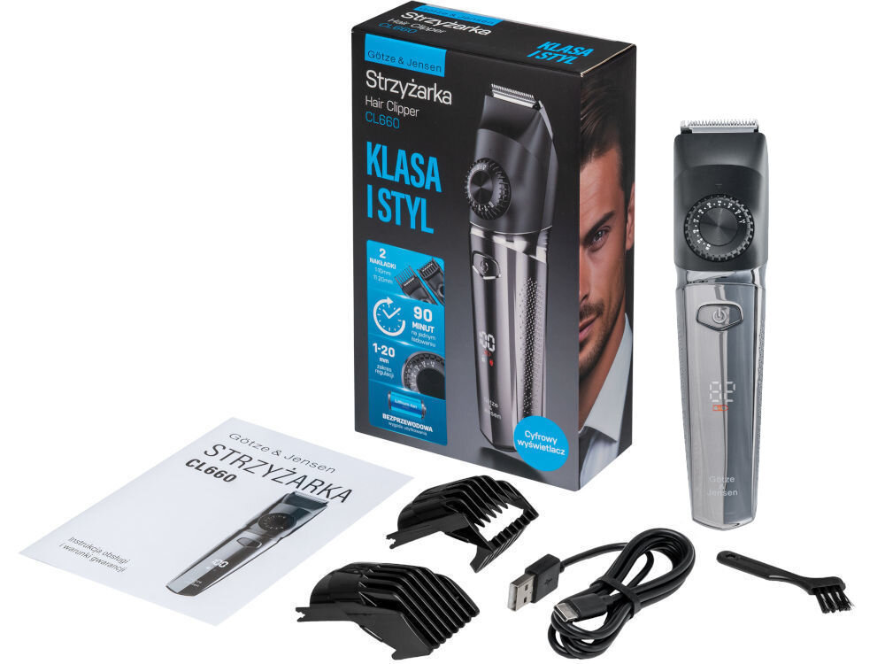 Strzyżarka GÖTZE & JENSEN CL660 elementy zestaw