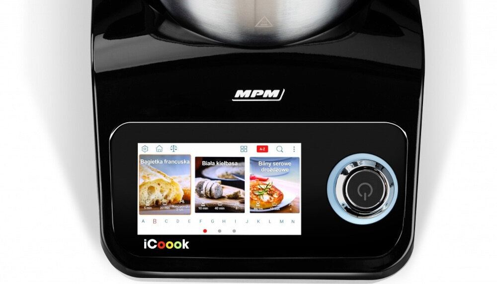 Robot wielofunkcyjny MPM ICoook MRK-18 1300W z wbudowaną wagą i funkcją gotowania funkcje panel sterujacy z dotykowym ekranem czytalne menu