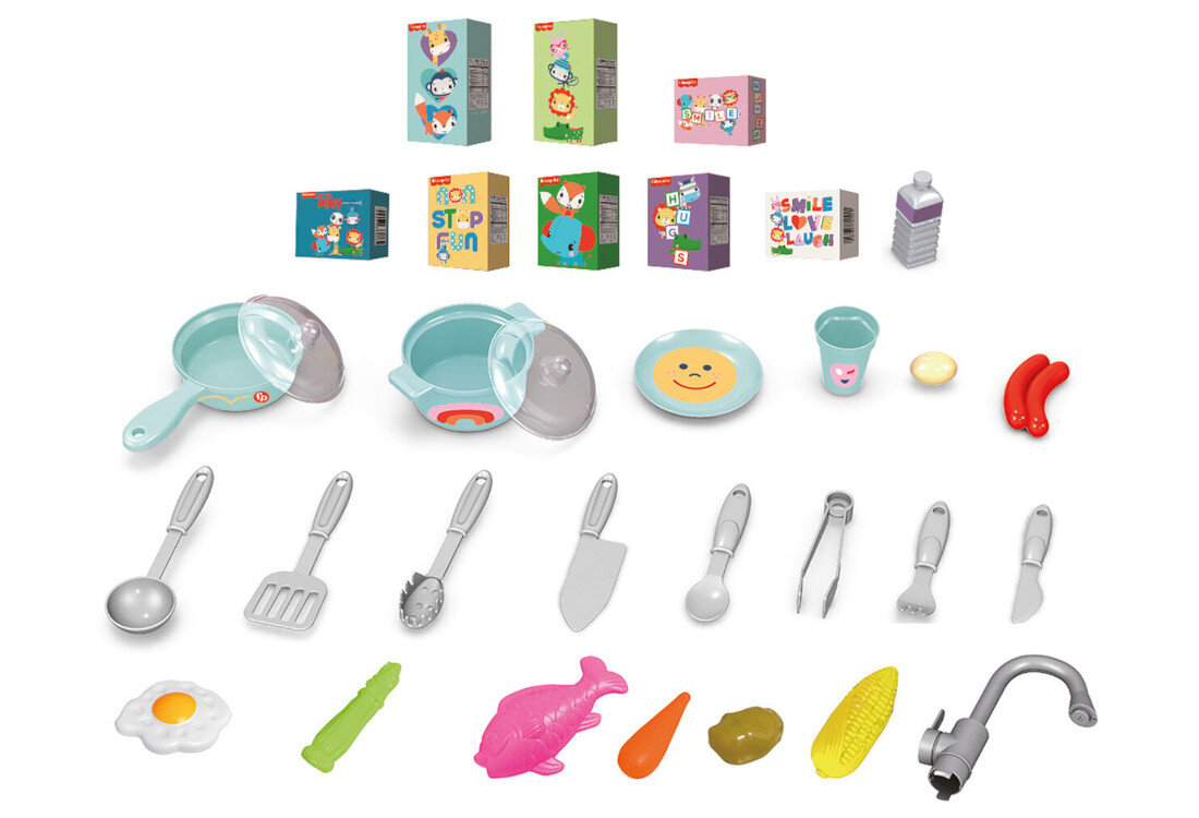 Zabawka kuchnia FISHER PRICE 7110 historia przepisy kreatywność zabawa umiejętności społeczne zabawa