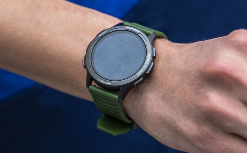 Smartwatch BEMI Tracker ekran bateria czujniki zdrowie sport pasek ładowanie pojemność rozdzielczość łączność sterowanie krew puls rozmowy smartfon aplikacja