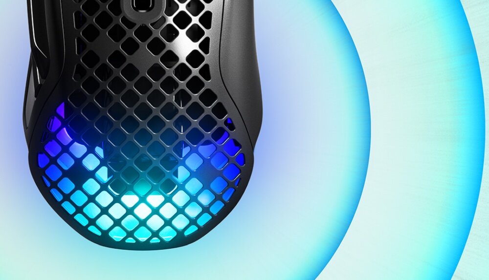 Mysz STEELSERIES Aerox 5 prędkość światła lekka mysz programowalne przyciski ochrona aqua rewolucja kontrola PTFE  RGB kabel chwyt komfort bluetooth