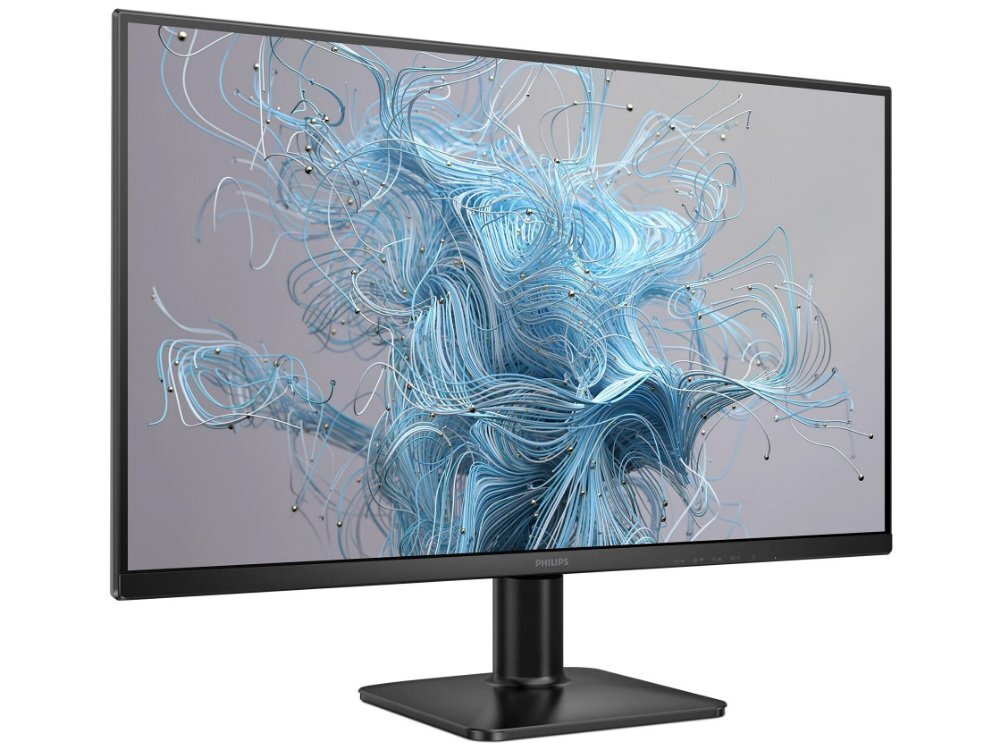 Monitor PHILIPS 27E2N1500L na białym tle - zdjęcie z boku.