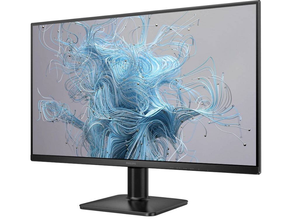 Monitor PHILIPS 27E2N1500L na białym tle - zdjęcie z boku.
