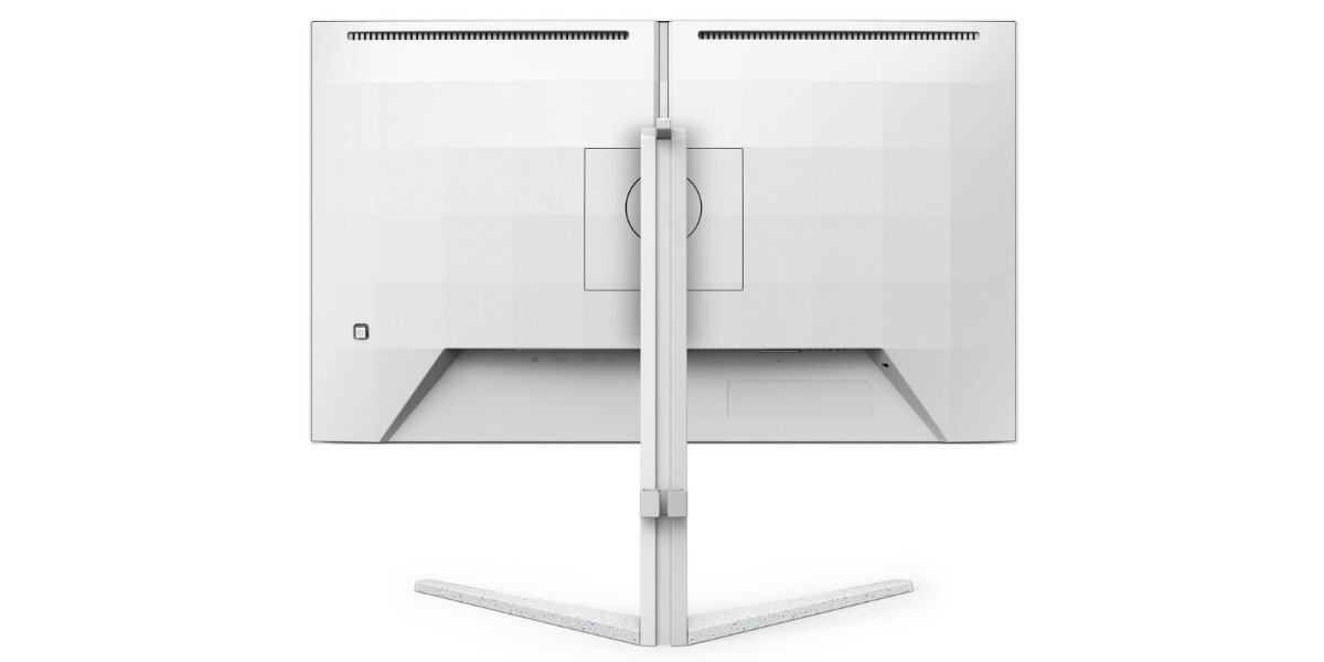 Monitor PHILIPS 27M2N3501PA na białym tle - tył obudowy monitora.