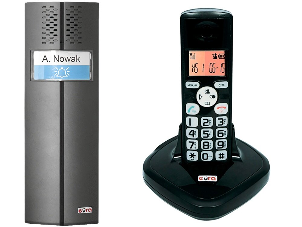 Teledomofon EURA CL-3622B 10 melodii gongu rozne dla polaczen telefonicznych i oddzielne dla wywolania domofonu