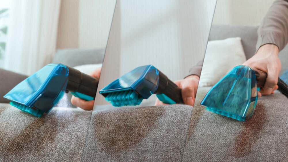 Odkurzacz CECOTEC Conga 5000 Carpet&Spot Clean XXL Czyszczenie w 3 prostych krokach Spryskaj, wyszoruj i odkurz Technologia 3 w 1 szybko usuwać plamy i zabrudzenia z tapicerki, dywanów czy foteli czas energia