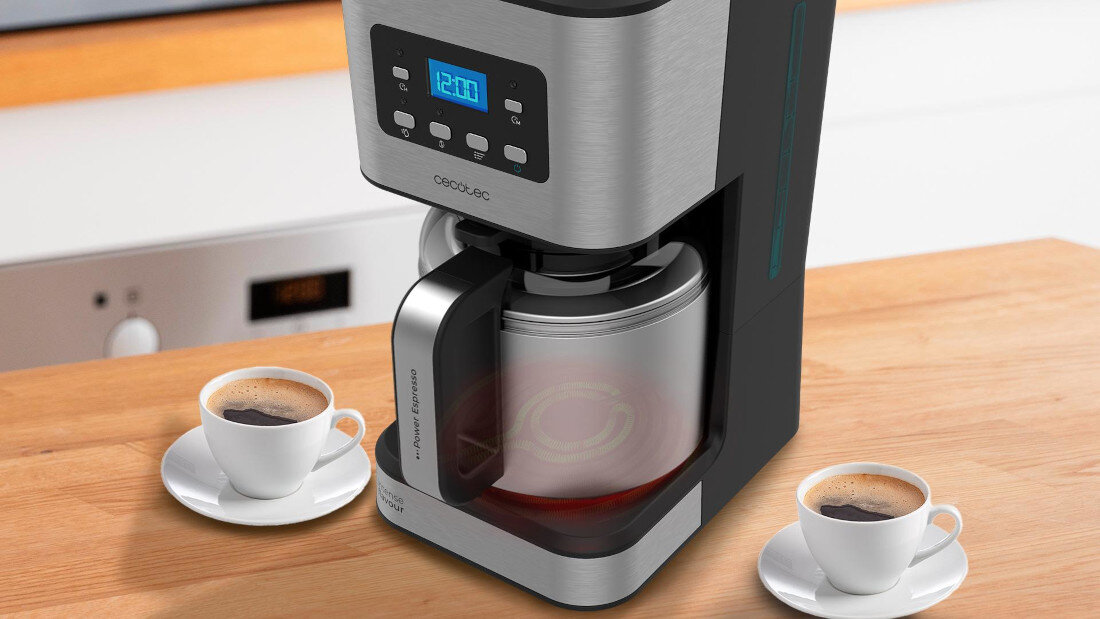 Ekspres CECOTEC Coffee 66 Drop & Thermo O każdej porze programator czasowy 24-godzinny timer Automatyczne uruchomienie