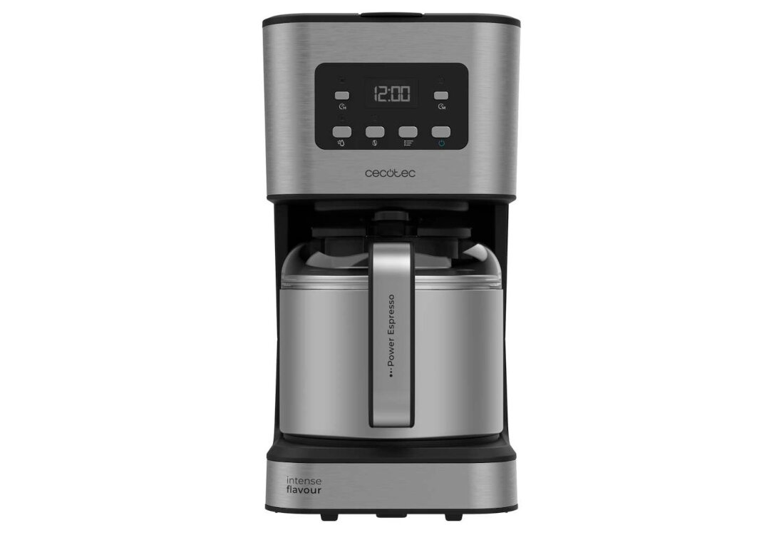 Ekspres CECOTEC Coffee 66 Drop & Thermo Intuicyjna obsługa Podświetlany panel sterujący LCD czytelne przyciski ułatwienie obsługa dostosowanie parametry
