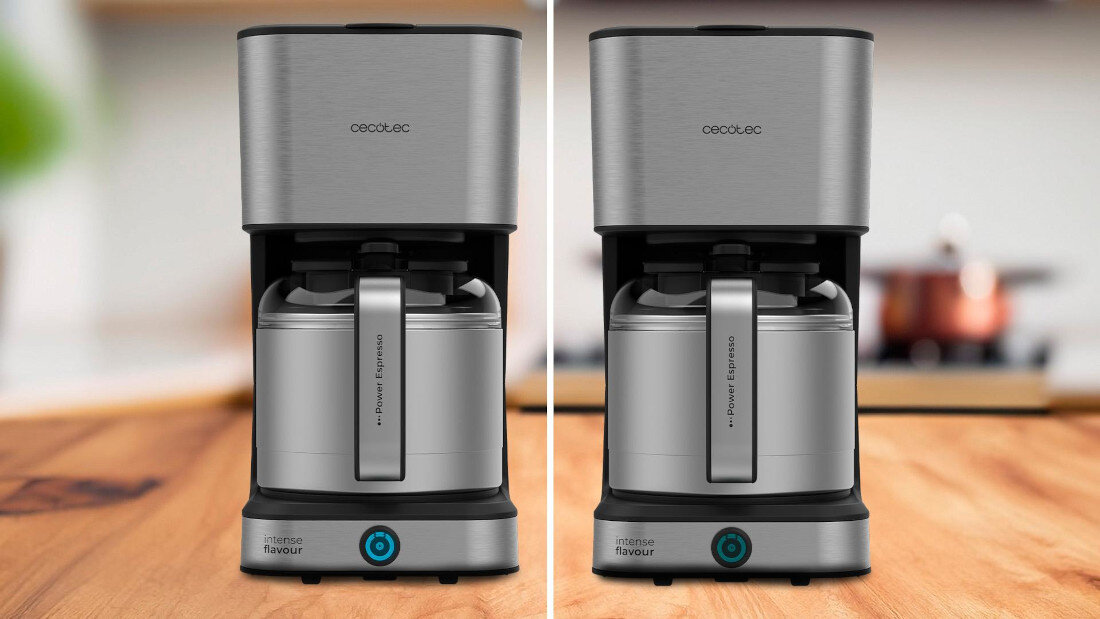 Ekspres CECOTEC Coffee 66 Drop & Thermo Smak w kilka chwil szybkie i równomierne parzenie moc termostat i bezpiecznik termiczny ochrona