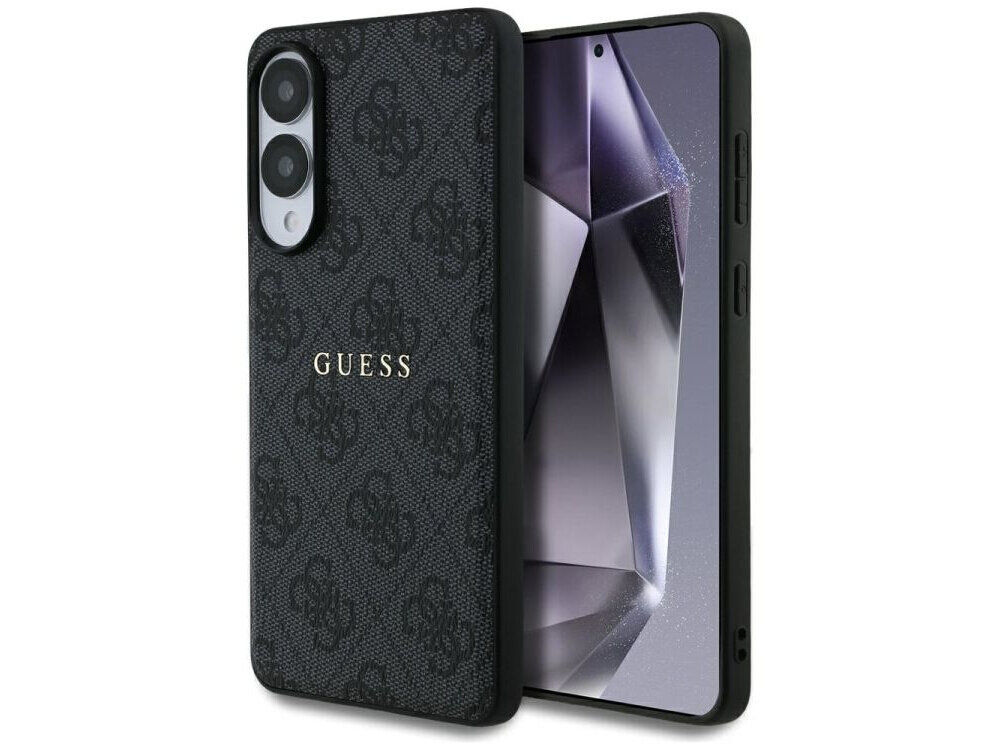 Guess 4G Ring Classic Logo MagSafe etui skóra ekologiczna wzór 4G i logo Guess Samsung Galaxy S25 Edge