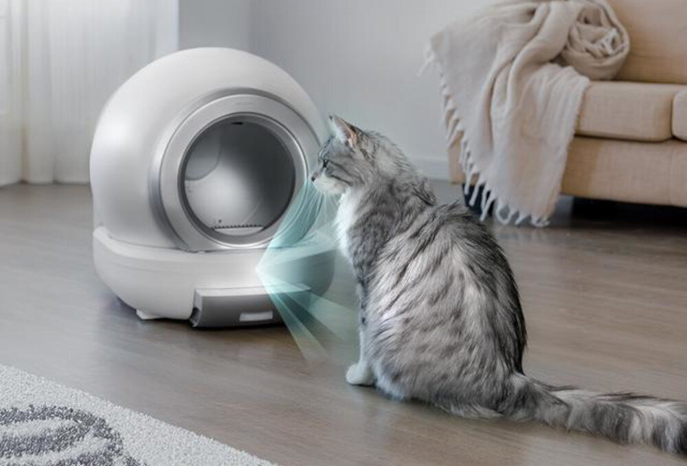 Kuweta dla kota CECOTEC Pumba 7000 CleanKitty Compact Connected Bezpieczeństwo użytkowania Czujnik podczerwieni automatycznie zatrzymuje urządzenie