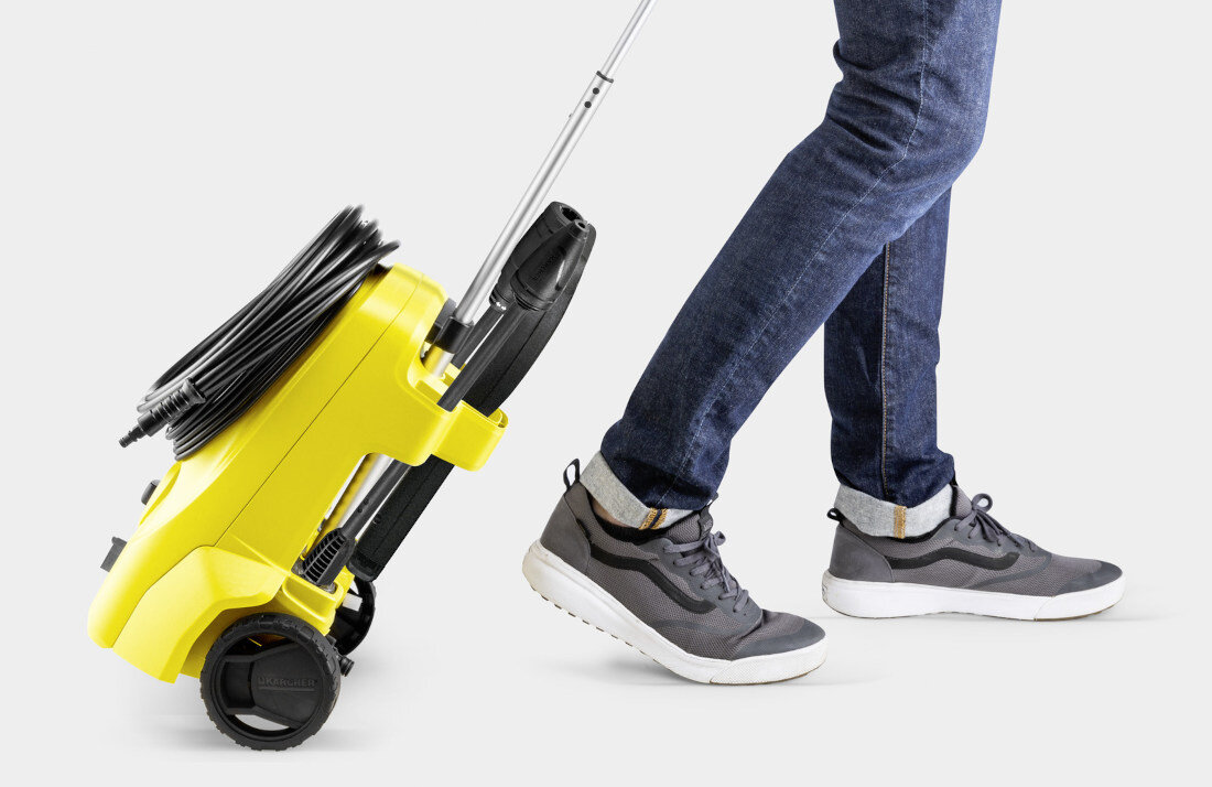 Myjka ciśnieniowa KARCHER K3 Classic Car 1.676-222.0 mobilny i elastyczny uchwyt teleskopowy wymiary