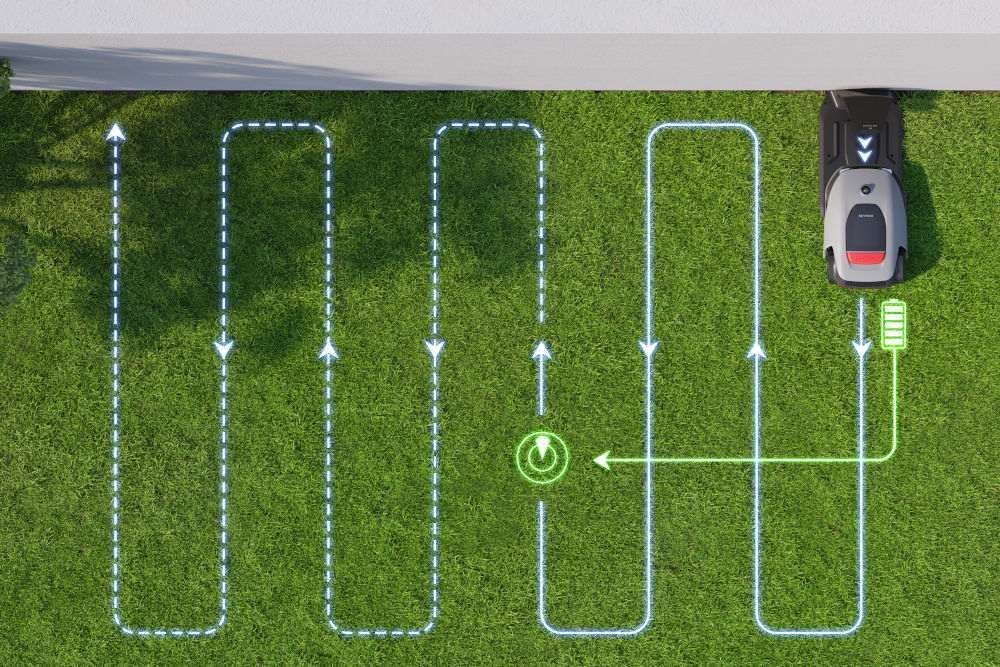 Robot koszący DREAME A1 Pro robot ładujący baterię w stacji automatyczny powrót do bazy wznawianie pracy powierzchnia ogrodu do 2000 metrów
