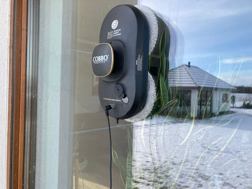 Robot do mycia okien COBBO i5 sciereczki z mikrofibry wykonanie obrotowy zakres ruchu uzytkowanie mozliwosci