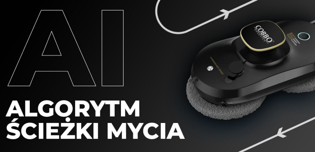 Robot do mycia okien COBBO i5 algorytm AI sciezka zycia sterowanie