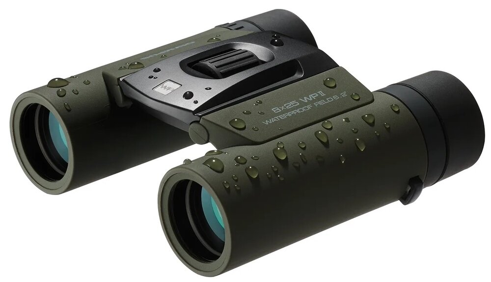 Lornetka OLYMPUS 10x25 WP II wodoodporna wypełniona azotem gumowany korpus lekka kompaktowa outdoor trekking