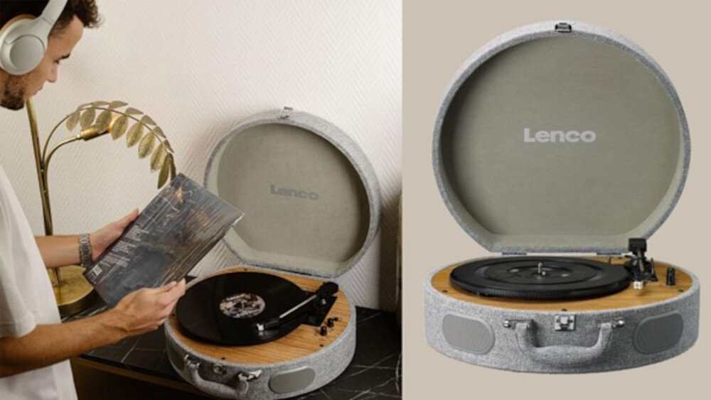 Gramofon LENCO LS-66GY - Gramofon z duszą i klasą, OSOBA stojąca przy gramofonie