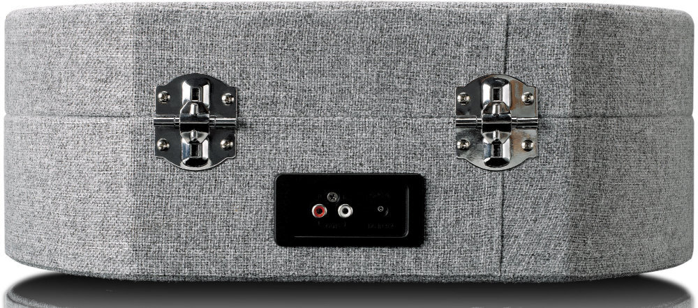 Gramofon LENCO LS-66GY - Wygoda użytkowania, gramofon na białym tle od tyłu