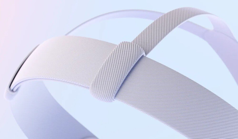 Gogle VR OCULUS Meta Quest 3S 128GB przybliżenie na uchwyt na głowę z regulacją długości konstrukcja waga