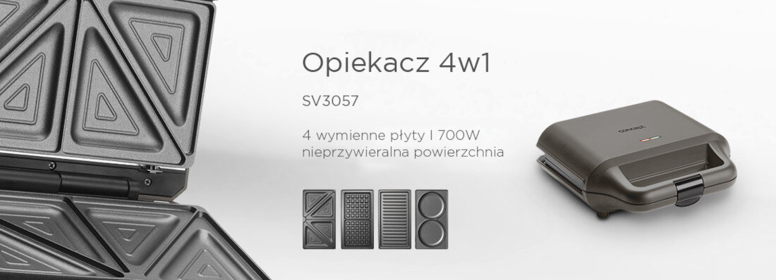 Opiekacz CONCEPT SV3057 4w1 zdjęcie lifestyle Cztery funkcje w jednym