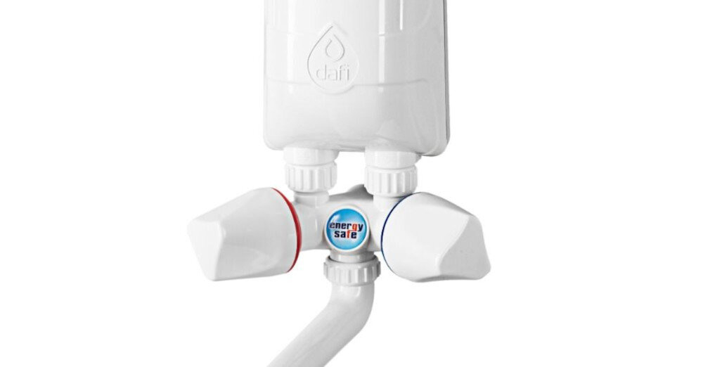 Przepływowy podgrzewacz wody DAFI z baterią białą Bezpieczeństwo ochrona eliminacja ryzyka wybuchu bez bakterii