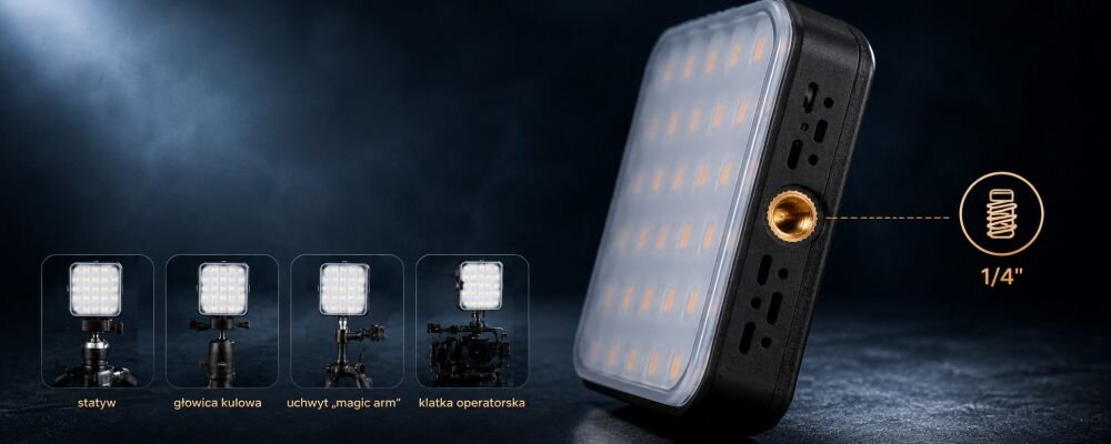 Lampa LED Yongnuo YN60S - WB (5600 K), czarna z gwintem 1/4
