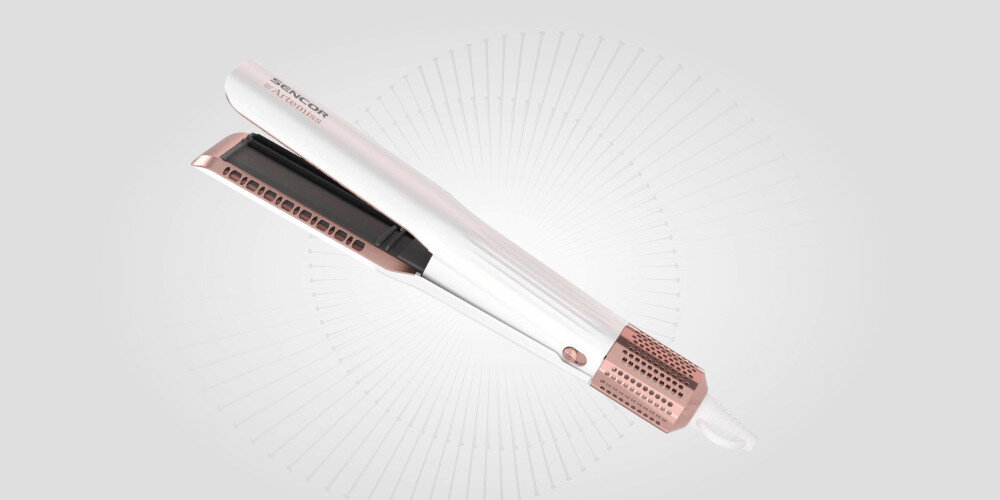Aeroprostownica SENCOR Artemiss SHI 9100RS Gładkie włosy bez wysiłku stylizacja ułatwienie Zimne końcówki ochrona Intuicyjne przyciski do regulacji paramentów dopasowanie Wyjmowana kratka ochronna czyszczenie