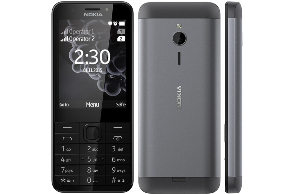TELEFON GSM NOKIA 230 DUAL SIM SZARY