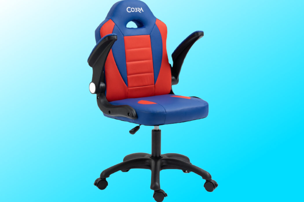 Fotel COBRA Junior Pro Czerwono-niebieski dziecko wygoda zabawa komfort nauka wytrzymałość regulacja