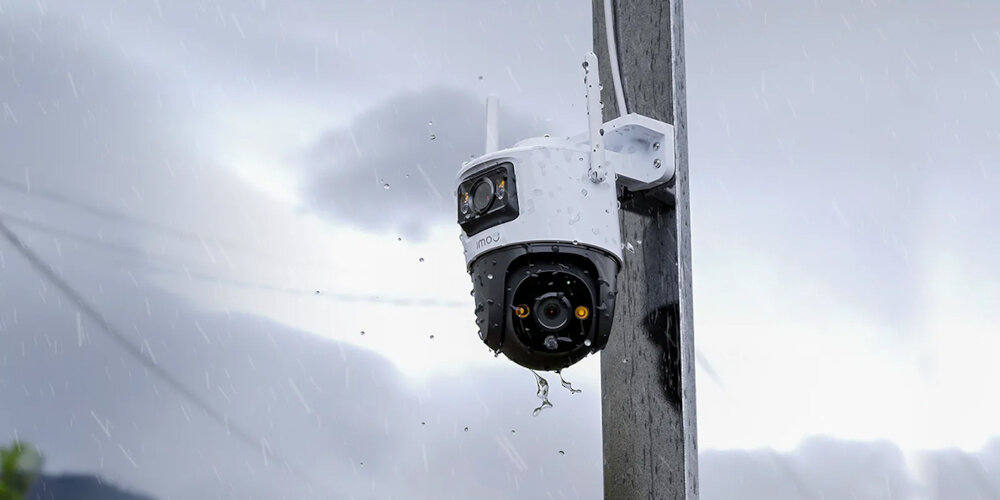 Kamera IMOU Cruiser Dual 8MP wytrzymalosc na warunki atmosferyczne certyfikacja IP66 odpornosc na wode i kurz do wewnatrz i na zewnatrz pomieszczen do pracy w temperaturach od -20°C do +50°C opcja zasilania 12 V niski pobor mocy 12 W