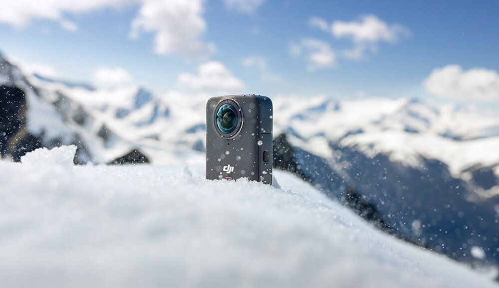 Kamera sportowa DJI Osmo 360 183 g 2 zaawansowane moduły z obiektywami Klasa szczelności IP68 odporność