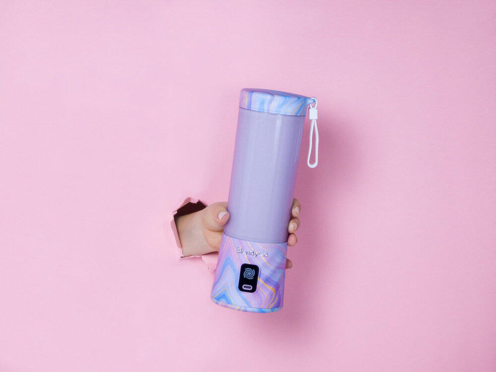 Blender personalny BLENDYGO 3 Milky Ice Szybkie czyszczenie nalej wody i odrobinę płynu, uruchom urządzenie wskazówki wodoodporny port ładowania czyszczenie