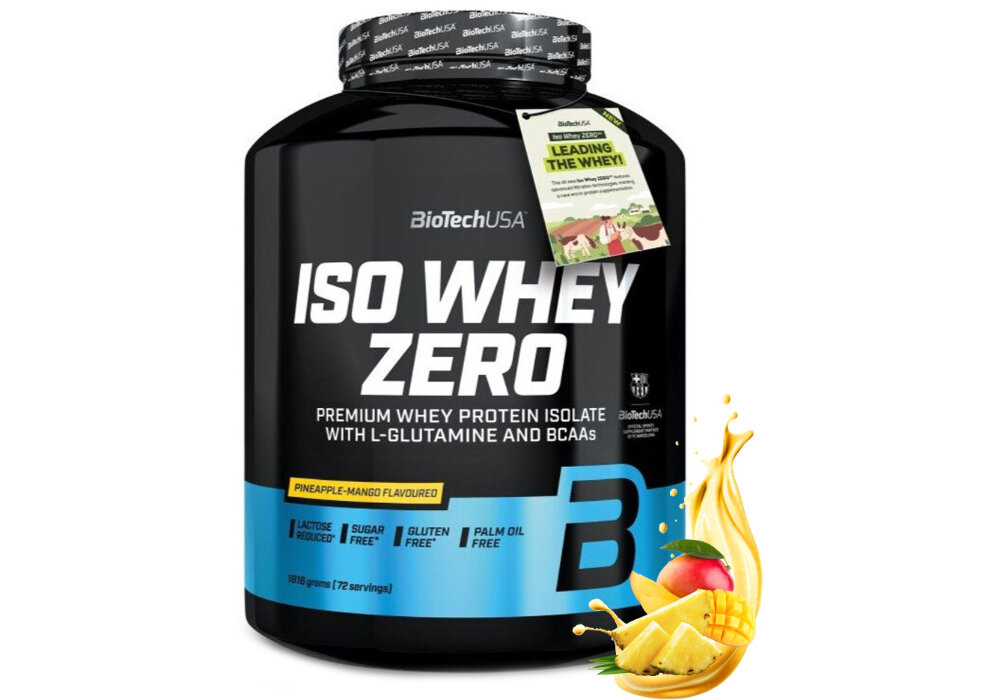 Odżywka białkowa BIOTECH Iso Whey Zero Ananas-mango (1816 g) Bez cukru