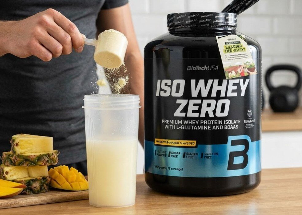 Odżywka białkowa BIOTECH Iso Whey Zero Ananas-mango (1816 g) Bez cukru