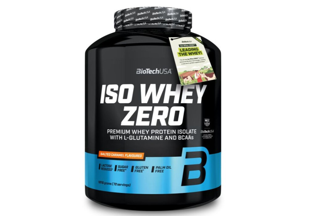 Odżywka białkowa BIOTECH Iso Whey Zero Słony karmel (1816 g) Bez cukru
