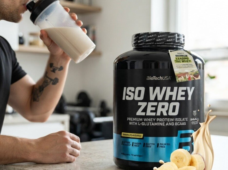 Odżywka białkowa BIOTECH Iso Whey Zero Bananowy (1816 g) Bez cukru