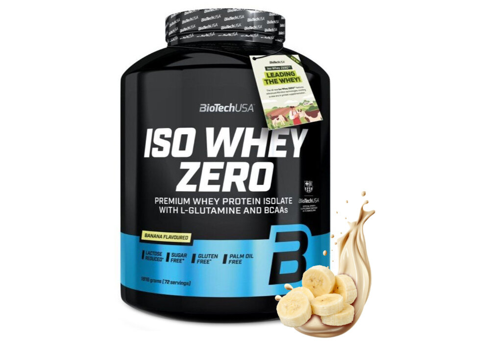 Odżywka białkowa BIOTECH Iso Whey Zero Bananowy (1816 g) Bez cukru