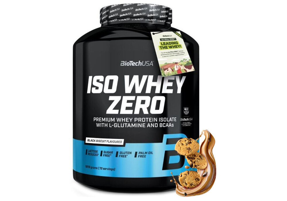 Odżywka białkowa BIOTECH Iso Whey Zero Ciasteczkowy (1816 g) Bez cukru