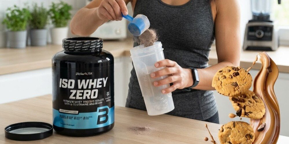 Odżywka białkowa BIOTECH Iso Whey Zero Ciasteczkowy (1816 g) Bez cukru