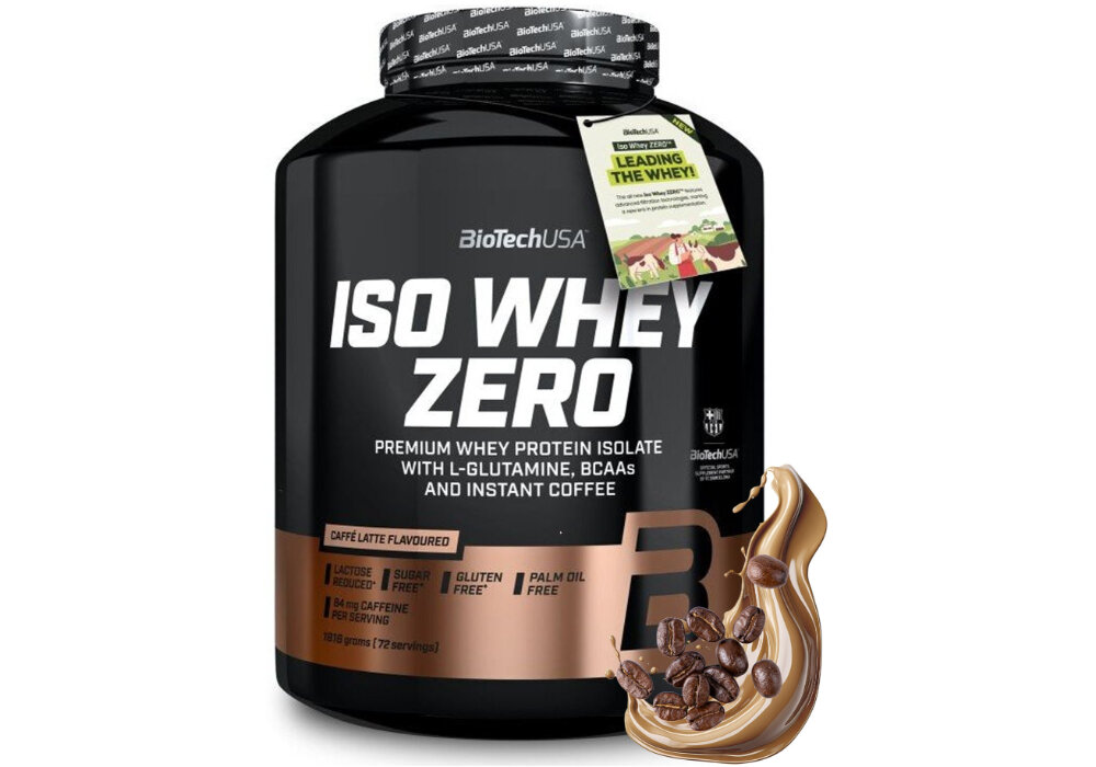 Odżywka białkowa BIOTECH Iso Whey Zero Caffe Latte (1816 g) Bez cukru