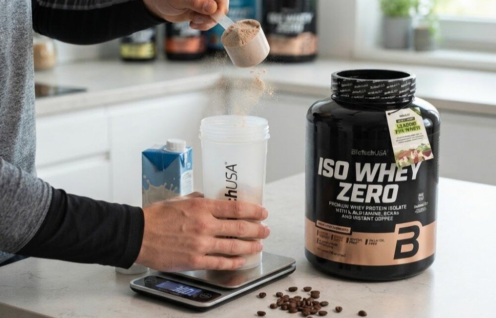 Odżywka białkowa BIOTECH Iso Whey Zero Caffe Latte (1816 g) Bez cukru