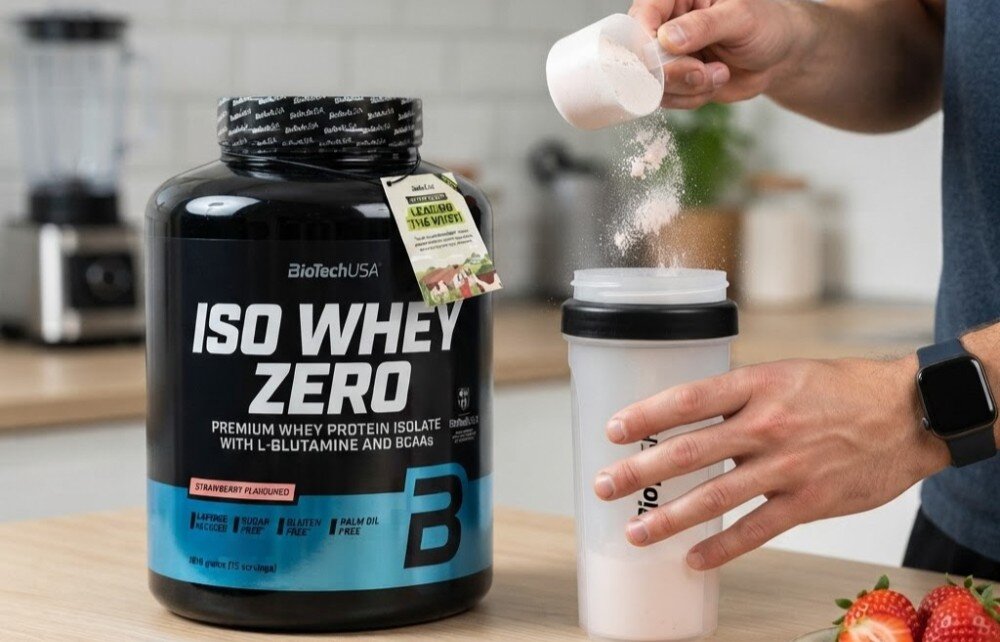 Odżywka białkowa BIOTECH Iso Whey Zero Truskawkowy (1816 g) Bez cukru