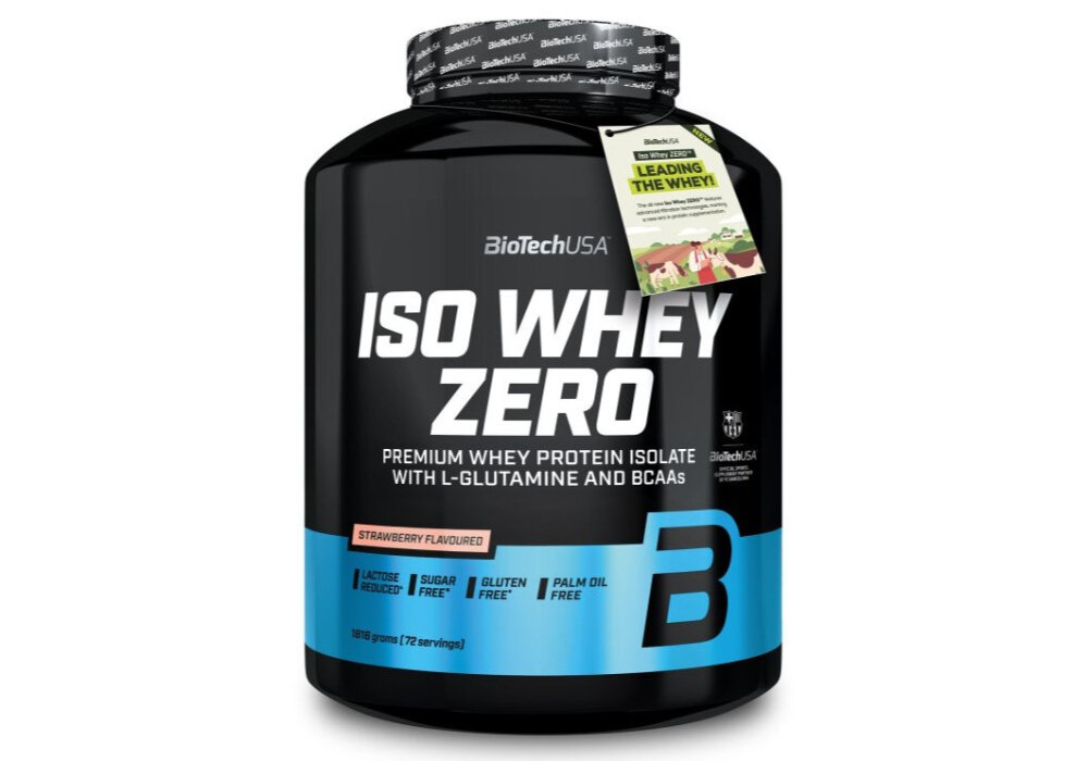 Odżywka białkowa BIOTECH Iso Whey Zero Truskawkowy (1816 g) Bez cukru