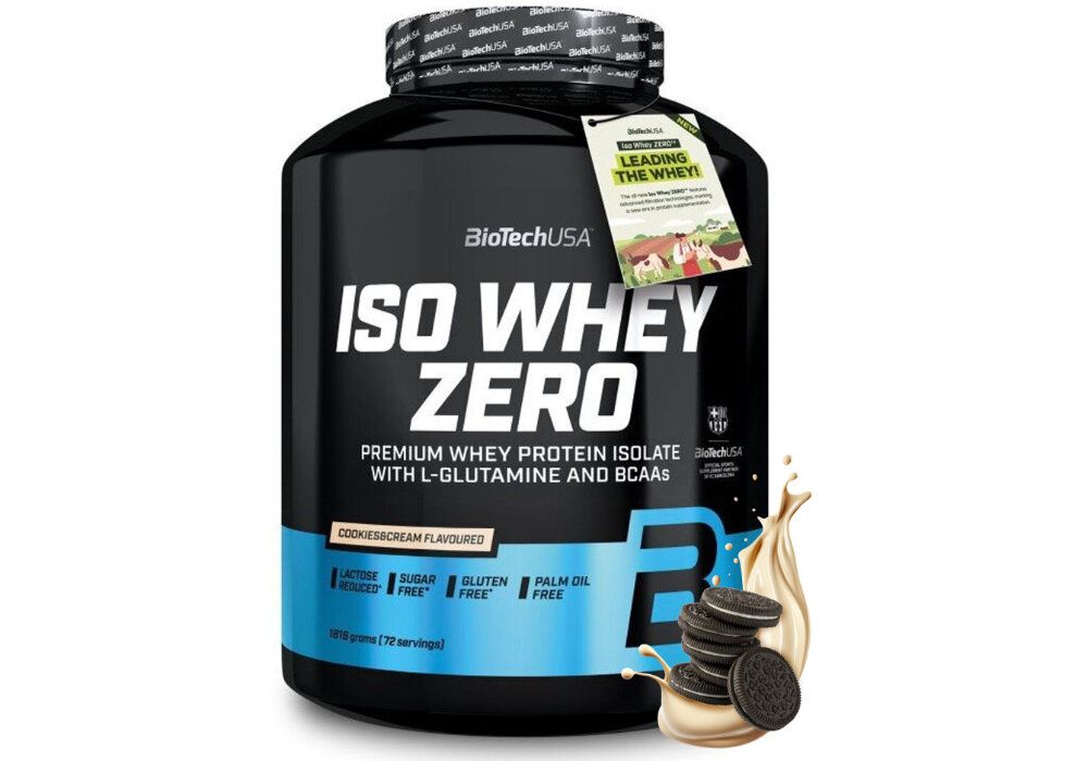 Odżywka białkowa BIOTECH Iso Whey Zero Ciastko z kremem (1816 g) Bez cukru