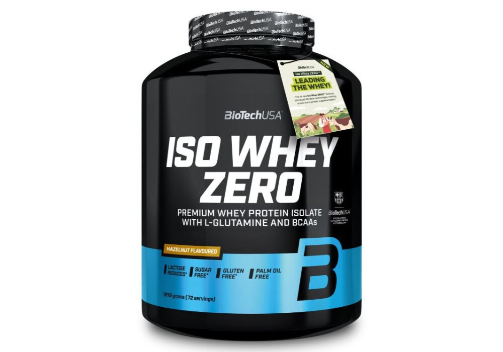 Odżywka białkowa BIOTECH Iso Whey Zero Orzch laskowy (1816 g) Bez cukru