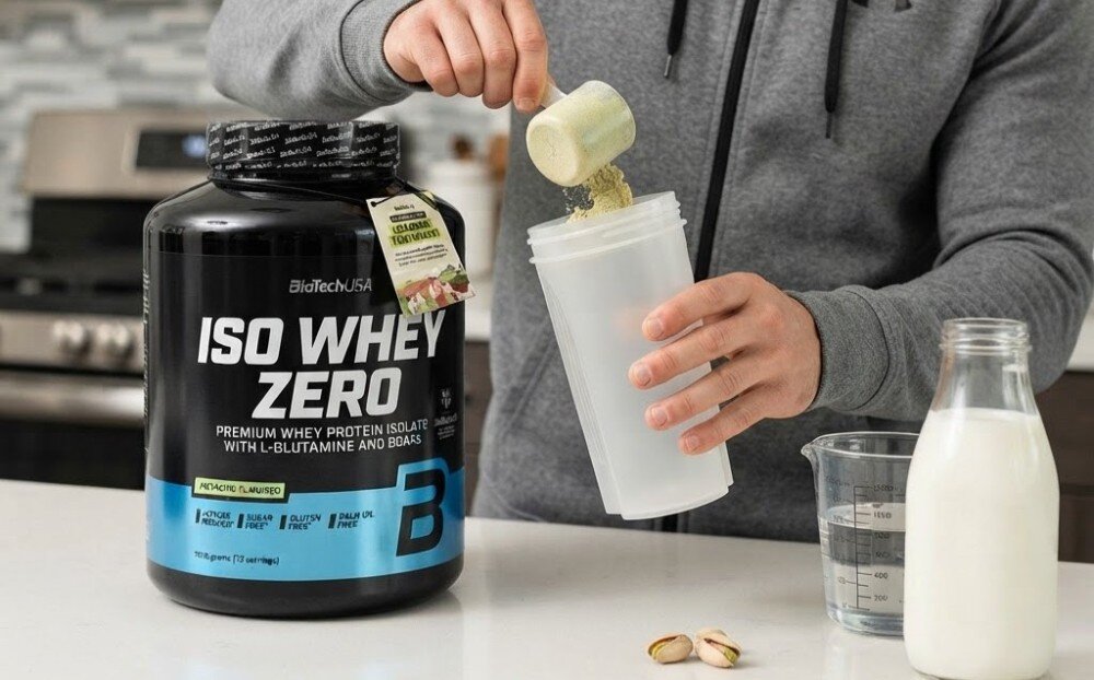 Odżywka białkowa BIOTECH Iso Whey Zero Pistacjowy (1816 g) Bez cukru