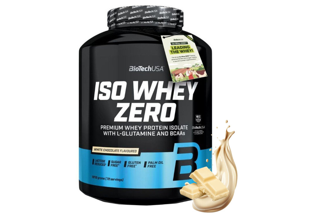 Odżywka białkowa BIOTECH Iso Whey Zero Biała czekolada (1816 g) Bez cukru