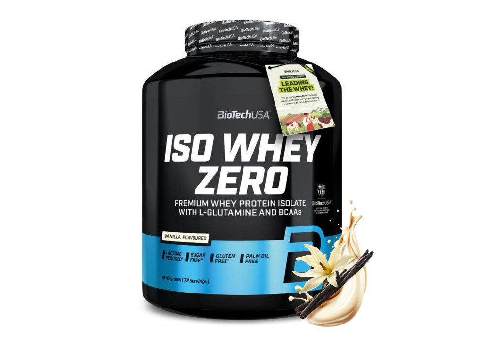 Odżywka białkowa BIOTECH Iso Whey Zero Waniliowy (1816 g) Bez cukru