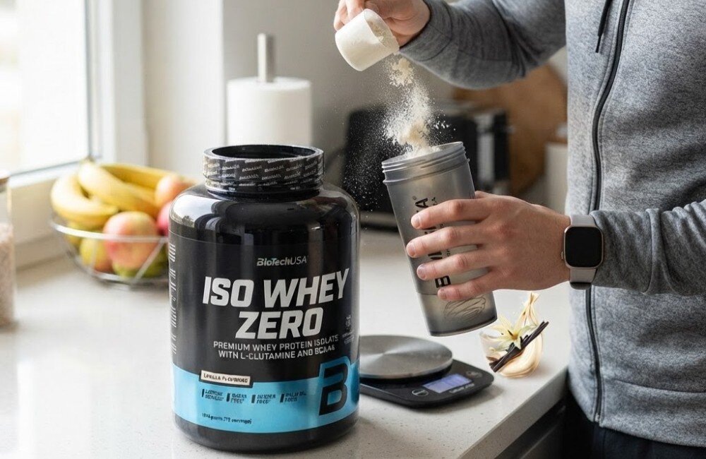 Odżywka białkowa BIOTECH Iso Whey Zero Waniliowy (1816 g) Bez cukru